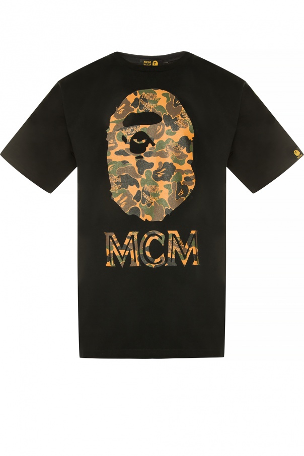 MCM X BAPE T-shirt with logo | Men's Clothing | Vitkac